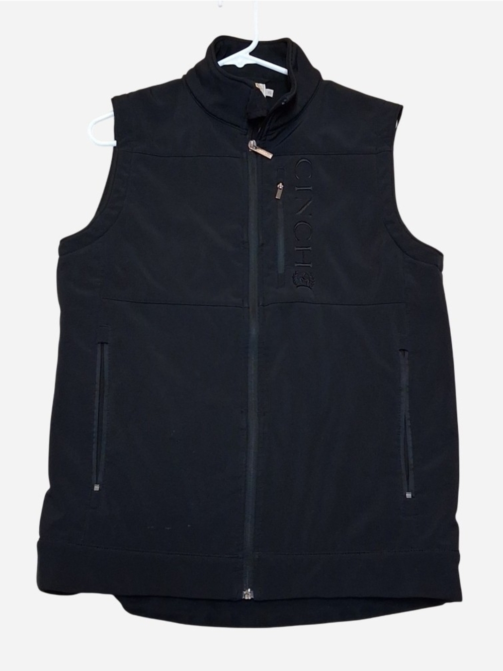 Cinch Men's Black Softshell Zip Vest